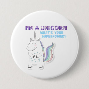 Funny Unicorn Superpower Button