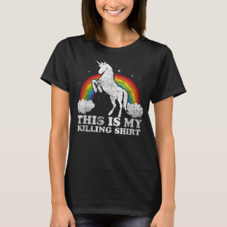Funny Unicorn This Is My Killing Distressed Vintag T-Shirt
