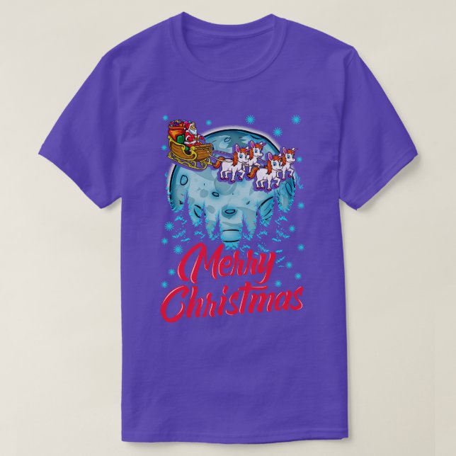 Funny Unicorn Weihnachten Weihnachtsgeschenk Weihn T-Shirt (Design vorne)