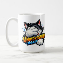Funny Unimpressed Cat Coffee Mug - Grumpy Office Kaffeetasse