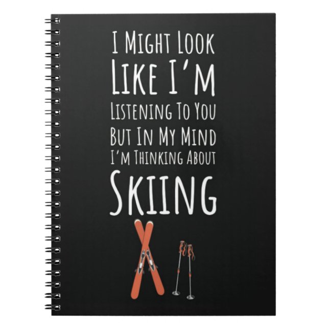 Funny Unique Gifts For Skiers Skiing Winter Sports Notizblock (Vorderseite)