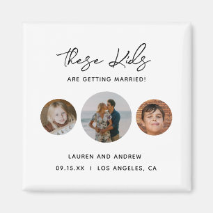 Funny Unique Kids Foto Wedding Save the Date Magnet