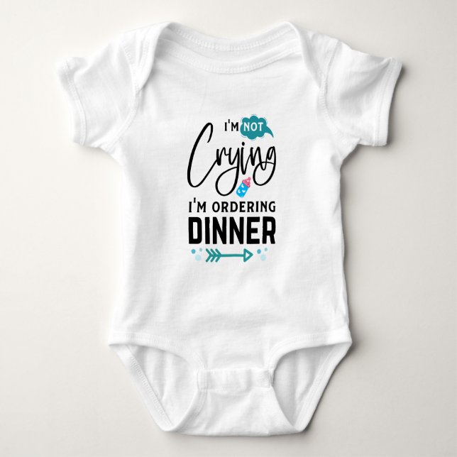Funny unisex Baby weinend Dinner Strampler (Vorderseite)