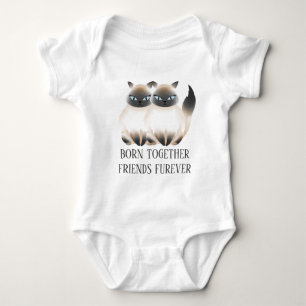 Funny unisex Zwillinge fügen Text hinzu Baby Strampler