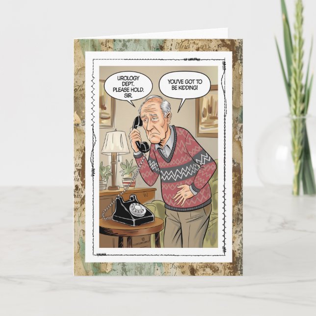 Funny Urology Dept Old Fart Just For Fun Card Karte (Vorderseite)