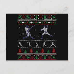 Funny US Basketball Ugly Christmas Sweater Postkarte