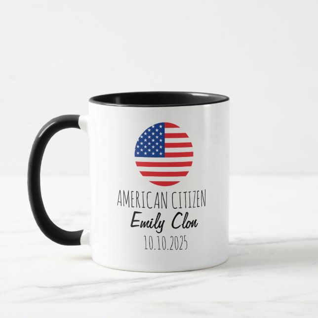 Funny US Citizenship Geschenk Custom duale Citizen Tasse (Links)