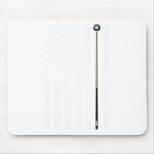 Funny US Flag Billiards Design für Männer Frauen B Mousepad