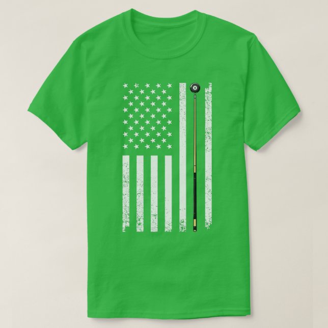 Funny US Flag Billiards Design für Männer Frauen B T-Shirt (Design vorne)