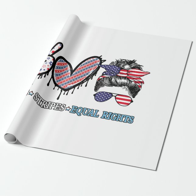 Funny US Flag Patriotic Geschenkpapier (Ungerollt)
