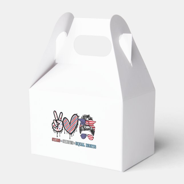 Funny US Flag Patriotic Geschenkschachtel (Vorderseite)