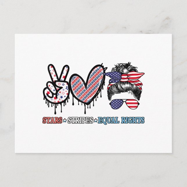 Funny US Flag Patriotic Postkarte (Vorderseite)