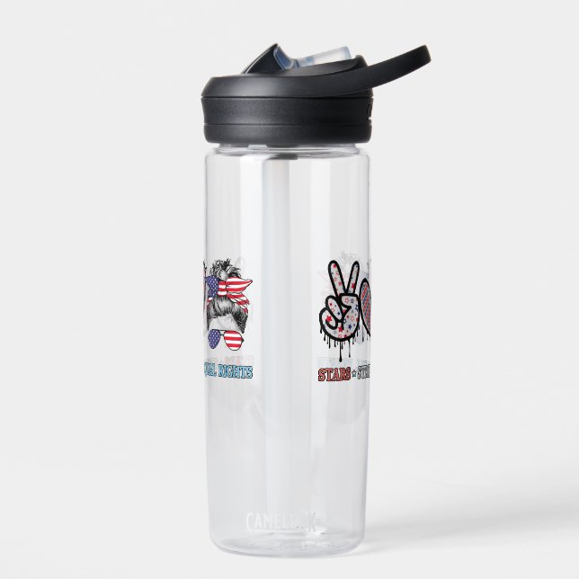 Funny US Flag Patriotic Trinkflasche (Links)