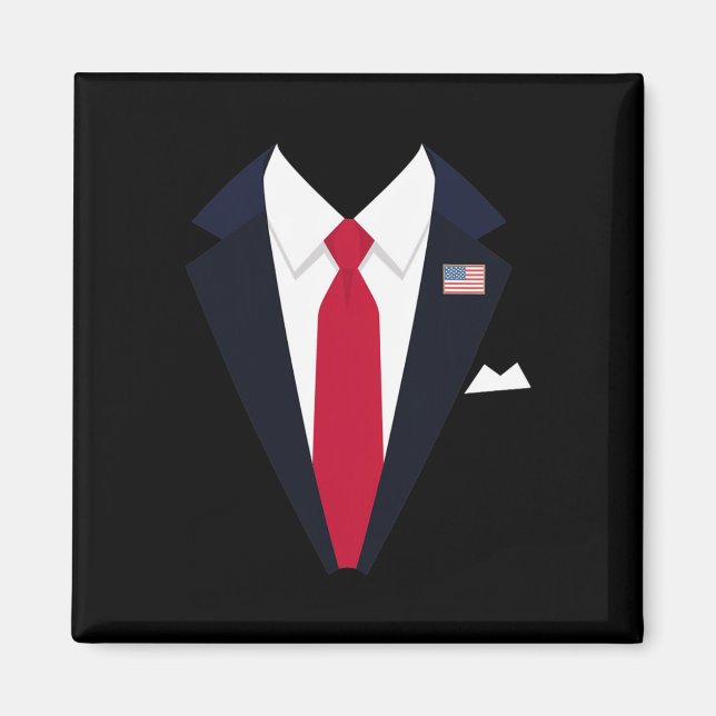 Funny US Präsident Trump Anzug Easy Halloween Magnet (Vorne)