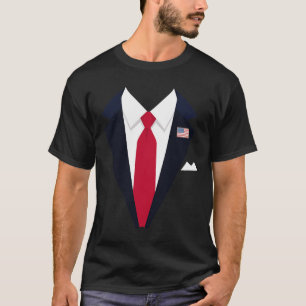 Funny US Präsident Trump Anzug Easy Halloween T-Shirt