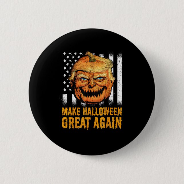 Funny US Trumpkin Halloween wieder groß Button (Vorderseite)
