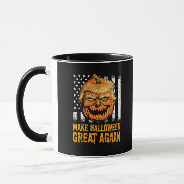 Funny US Trumpkin Halloween wieder groß Tasse (Links)