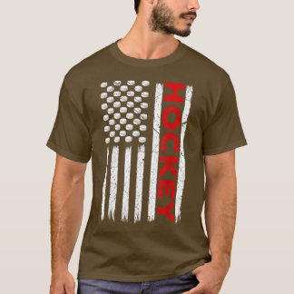 Funny USA American Flag Hockey Patriotic 4. Ju T-Shirt