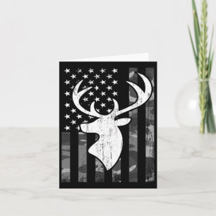 Funny Usa Flag Camouflage Whitetail Buck Deer Hunt Karte