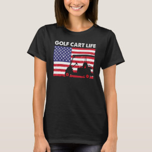 Funny USA Flag Golf Design Frauen Golfer Go T-Shirt