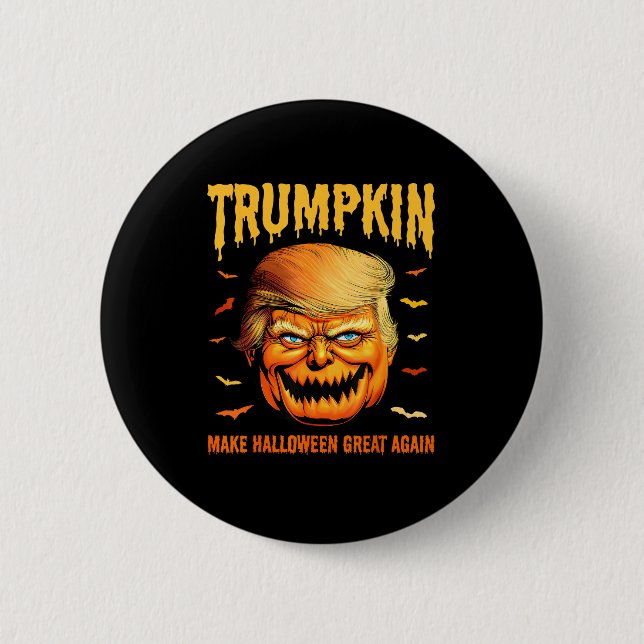 Funny Usa Pumpkin Trumpkin Make Halloween Great Ag Button (Vorderseite)