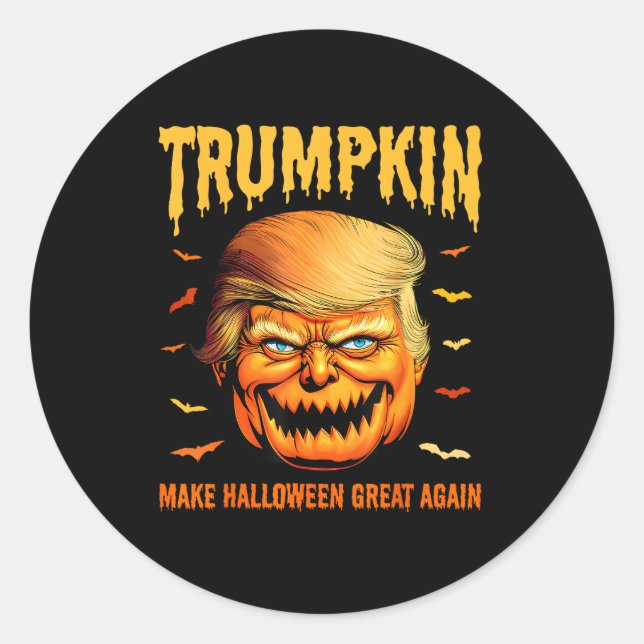 Funny Usa Pumpkin Trumpkin Make Halloween Great Ag Runder Aufkleber (Vorderseite)