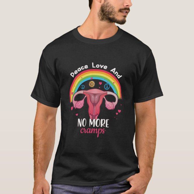 Funny Uterus Hysterektomie Ovarielle Cartoon T- T-Shirt (Vorderseite)