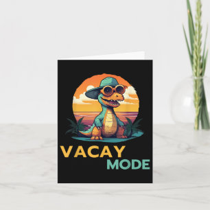 Funny Vacay Mode Niedlich Dinosaur Familienurlaub Karte
