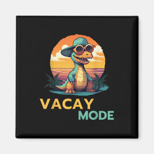 Funny Vacay Mode Niedlich Dinosaur Familienurlaub  Magnet
