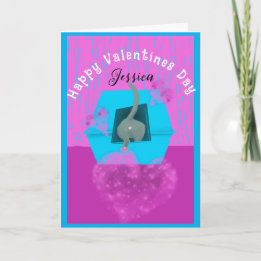 Funny Valentine aus der Katzenbox Karte