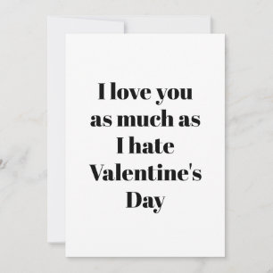 Funny Valentine Day Card I Liebe Feiertagskarte
