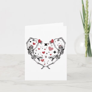 Funny Valentine Day Tanzen Skelett Karte