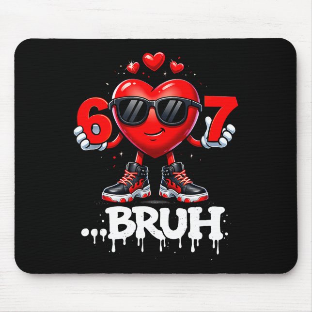 Funny Valentine Days 67 Ice Cream Meme Six Seven  Mousepad (Vorne)