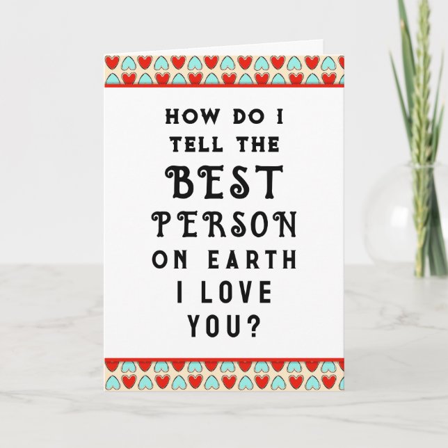 Funny Valentine Feiertagskarte (Vorderseite)