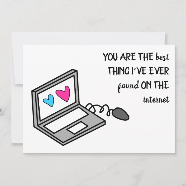 Funny Valentine Hearts Computer Ankündigung (Vorderseite)