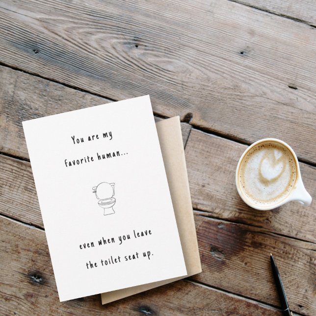 Funny valentine/Jubiläum Toilette Liebling Karte (Von Creator hochgeladen)