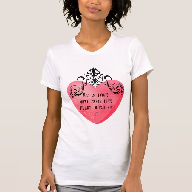 Funny Valentine pink heart T-Shirt (Vorderseite)