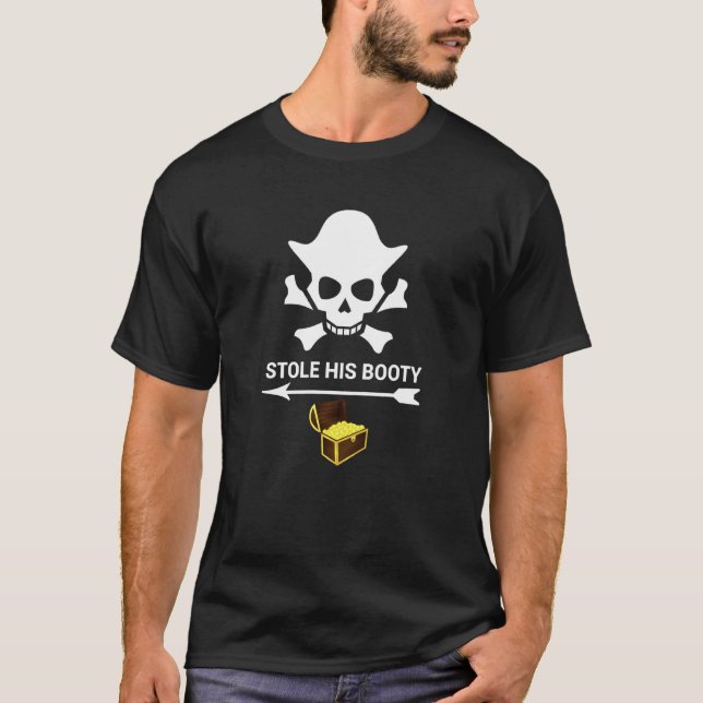 Funny Valentine S Day Paares Kostüm Pirate Men W T-Shirt (Vorderseite)
