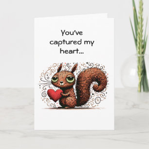 Funny Valentine Squirrel Karte
