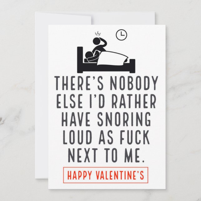 Funny Valentines Card Feiertagskarte (Vorderseite)
