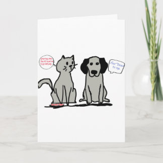 Funny Valentines Card Hund und Katze Feiertagskarte