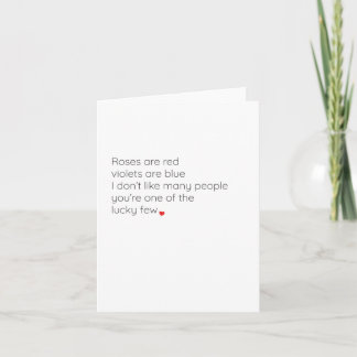 Funny Valentine's Day 2021 Card 'I hasse people' Karte