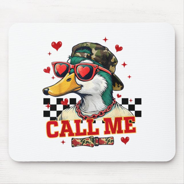 Funny Valentine's Day Boy Duck Hunting Call Me Tod Mousepad (Vorne)