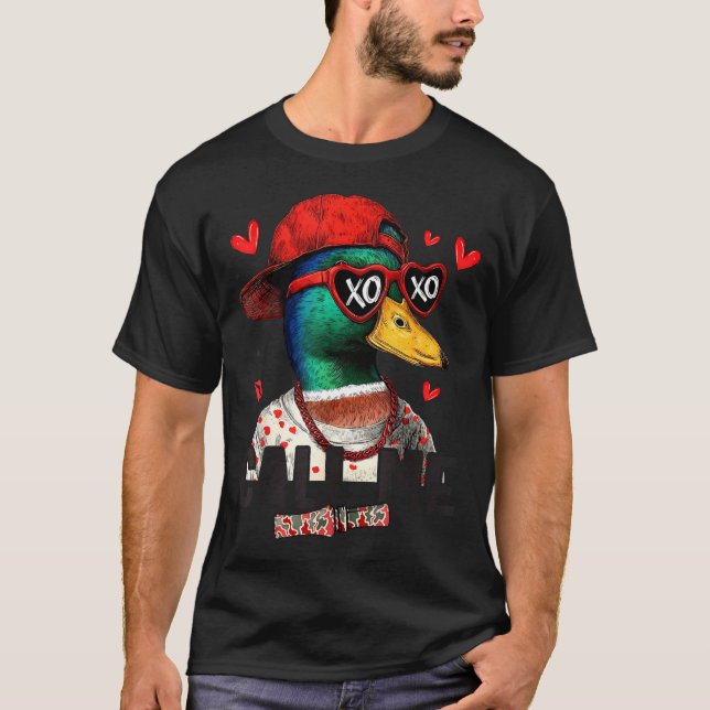 Funny Valentines Day Call Me Duck Hunting Men Wome T-Shirt (Vorderseite)