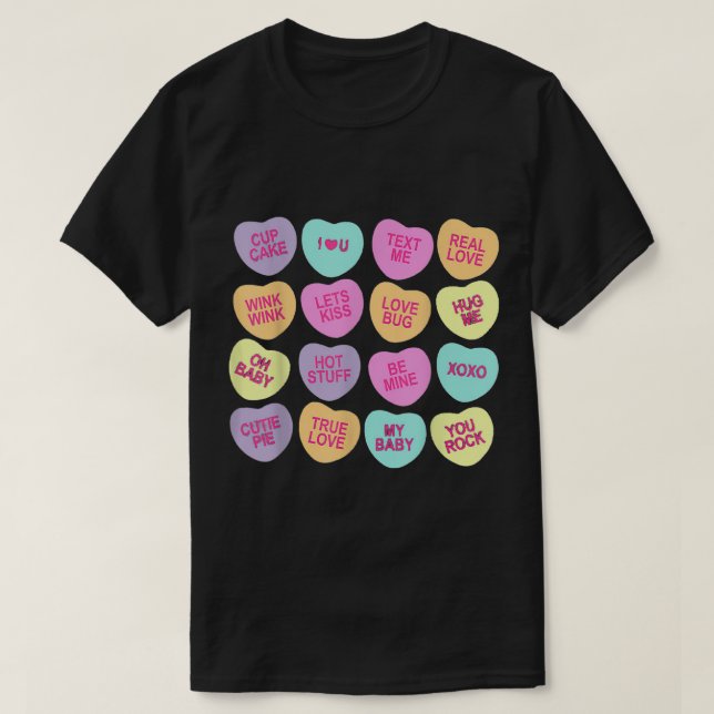 Funny Valentine's Day Candy Liebe Galentines T-Shirt (Design vorne)