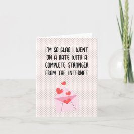 Funny Valentine's Day Card - Glad I met you online Einladung