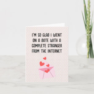 Funny Valentine's Day Card - Glad I met you online Einladung