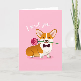 Funny Valentine's Day Card - I Woof You Card Feiertagskarte