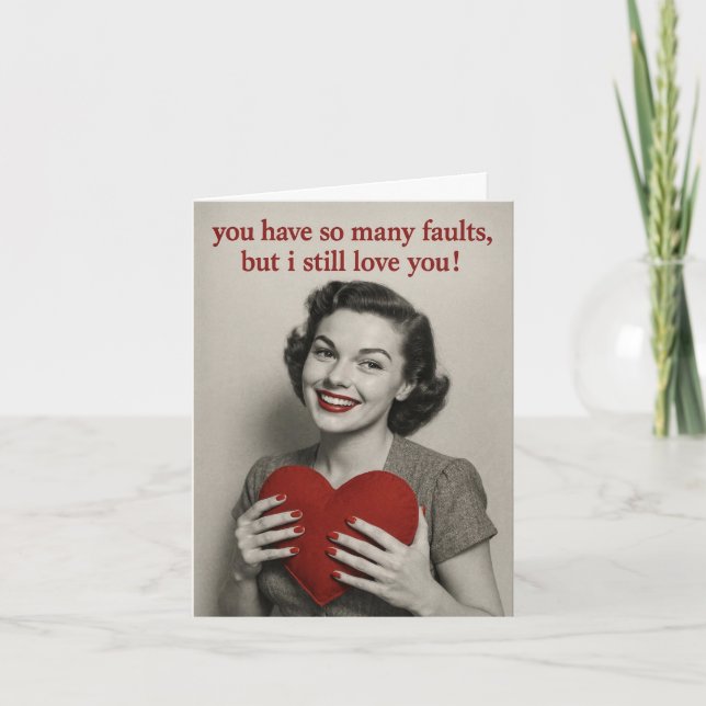 Funny Valentine's Day Card  Karte (Vorderseite)