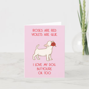 Funny Valentine's Day Card - Liebe Dog Design Feiertagskarte